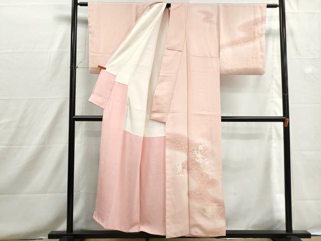 平和屋着物■訪問着　刺繍　絵巻花文　暈し染め　金糸　正絹　逸品　DABH8616qa