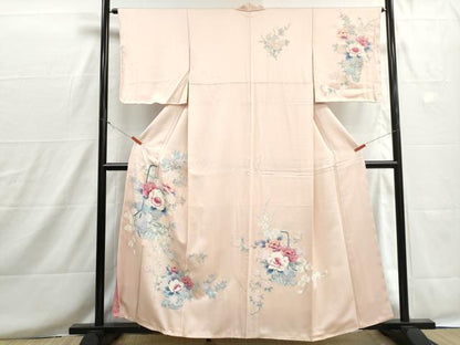 平和屋着物■訪問着　花籠文　牡丹　正絹　逸品　DABH8617qa