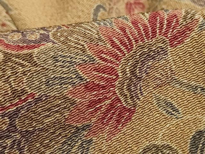 平和屋着物■上質な小紋　本草木染　ササン朝更紗　鬼しぼ縮緬　反端付き　正絹　逸品　DABH8618qa