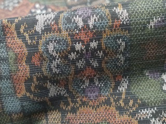 平和屋着物■大島紬　花間道　おり姫工房　証紙付き　正絹　逸品　DABH8619qa