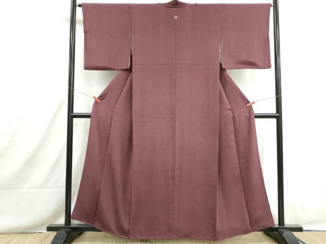 平和屋着物■江戸小紋　作家物　草木染　鮫小紋柄　鬼しぼ縮緬　反端付き　正絹　逸品　DABH8621qa
