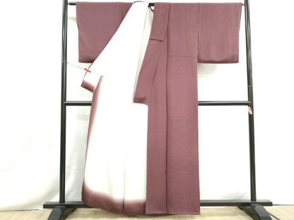 平和屋着物■江戸小紋　作家物　草木染　鮫小紋柄　鬼しぼ縮緬　反端付き　正絹　逸品　DABH8621qa