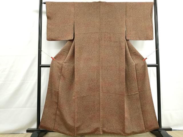 平和屋着物■上質な小紋　霞文　臈艶暈し　暈し染め　鬼しぼ縮緬　反端付き　正絹　逸品　DABH8622qa