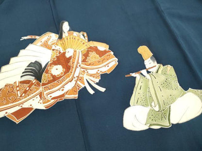 平和屋着物■豪華色留袖　作家物　駒刺繍　人物文　金彩　正絹　逸品　DABH8628qa