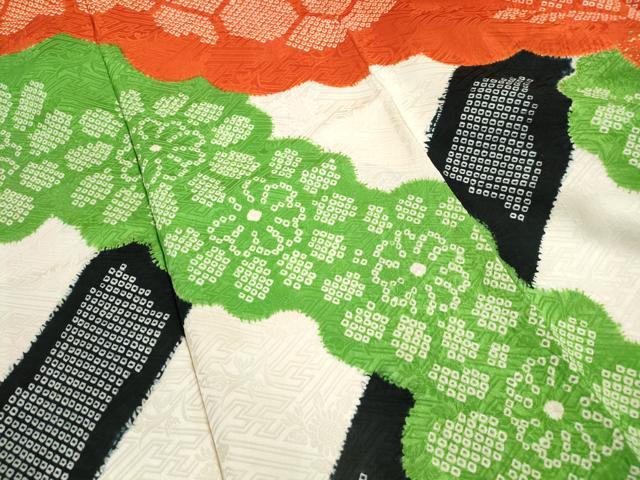 平和屋着物■豪華振袖　絞り　道長花文　金彩　正絹　逸品　DABH8638qa
