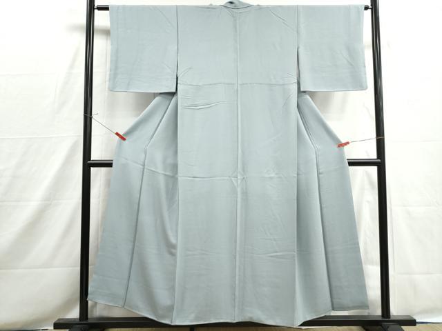 平和屋着物■上質な色無地　丸地紋　秘色色　正絹　逸品　DABH8642qa
