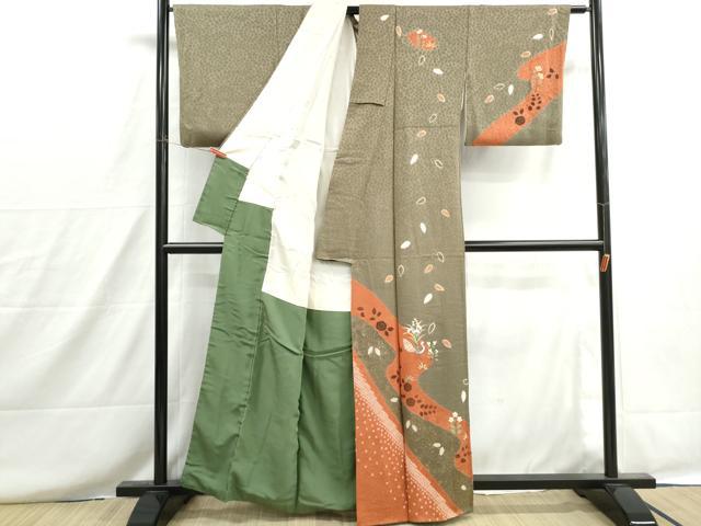 平和屋着物■訪問着　絞り　道長花鳥文　金彩　正絹　逸品　DABH8645qa