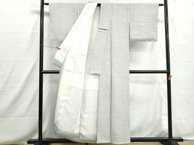 平和屋着物■大変加工の良い総絞り小紋　正絹　逸品　DABH8651qa