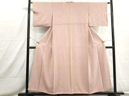平和屋着物■上質な色無地　虹色　鬼しぼ縮緬　正絹　逸品　DABH8654qa