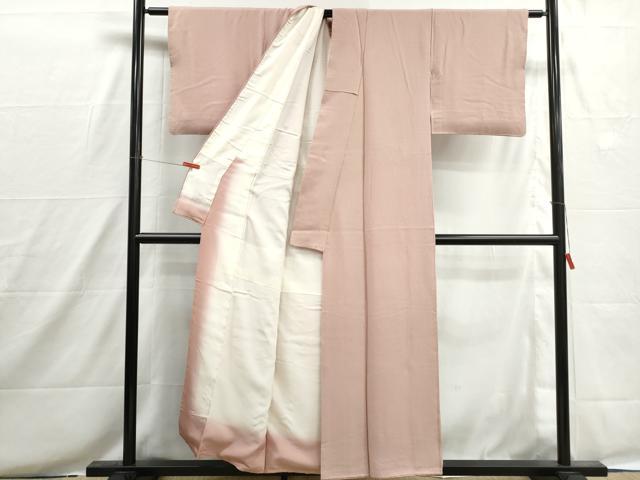 平和屋着物■上質な色無地　虹色　鬼しぼ縮緬　正絹　逸品　DABH8654qa