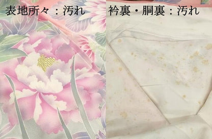 平和屋着物■豪華振袖　刺繍　草花文　暈し染め　銀彩　正絹　逸品　DABH8655qa
