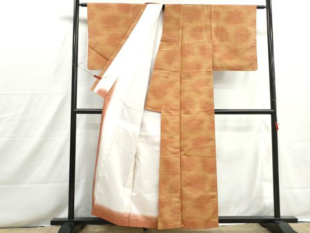 平和屋着物■上質な小紋　紬地　霞文　暈し染め　正絹　逸品　DABH8662qa