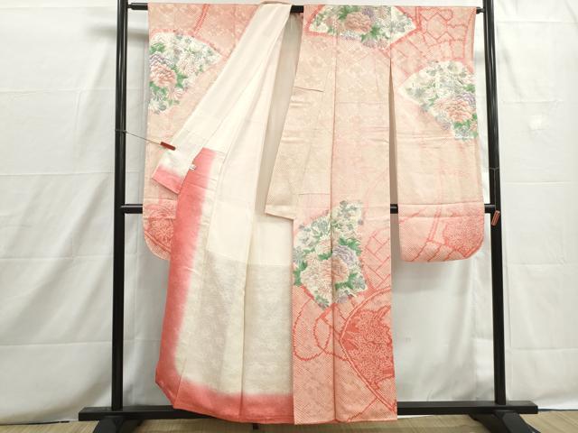 平和屋着物■豪華振袖　駒刺繍　絞り　草花文　牡丹　暈し染め　銀糸　やまと誂製　正絹　逸品　DABH8666qa