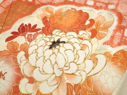 平和屋着物■豪華振袖　駒刺繍　絞り　松竹梅　乱菊　金彩　正絹　逸品　DABH8672qa