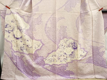平和屋着物■豪華振袖　手描き　草花文　正絹　逸品　DABH8676qa