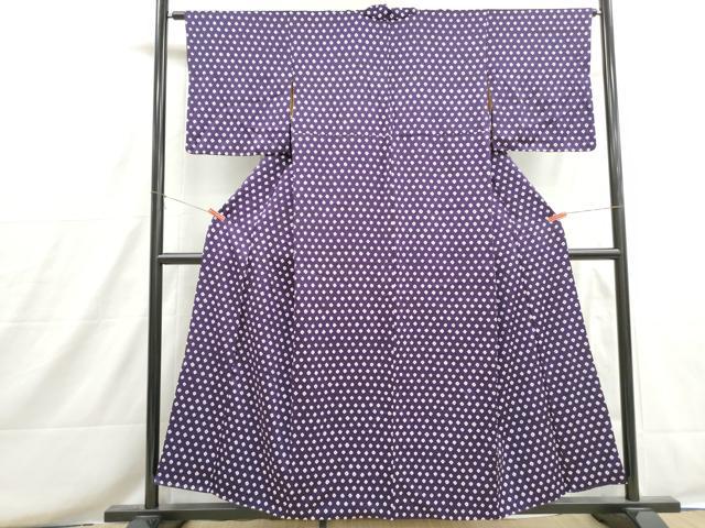 平和屋着物■上質な小紋　総絞り　鹿の子文　正絹　逸品　DABH8685qa