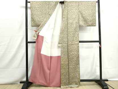 平和屋着物■上質な小紋　器物花文　正絹　逸品　DABH8687qa