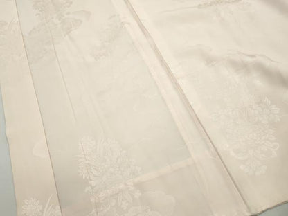平和屋着物■振袖用長襦袢　無双仕立て　重ね雲花地紋　半衿刺繍　正絹　逸品　DABH8689qa