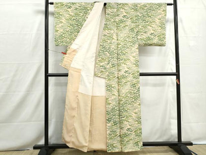 平和屋着物■上質な小紋　枝松文　正絹　逸品　DABH8690qa
