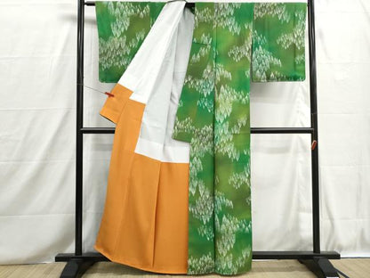 平和屋着物■上質な小紋　樹林文　暈し染め　正絹　逸品　DABH8697qa