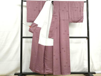 平和屋着物■上質な小紋　青海波文　正絹　逸品　DABH8711qa