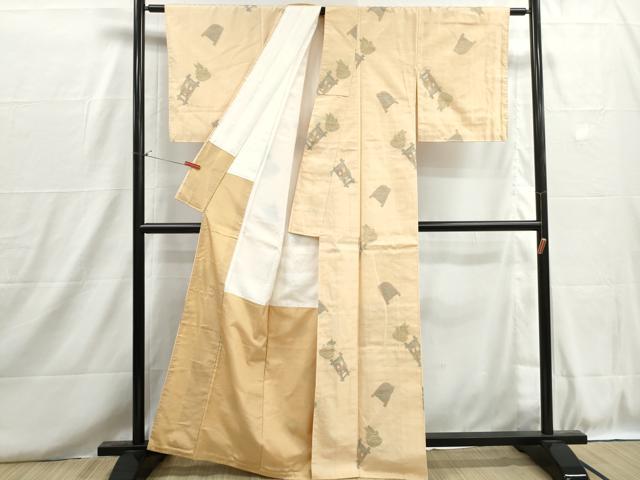 平和屋着物■上質な紬　器物文　正絹　逸品　DABH8717qa