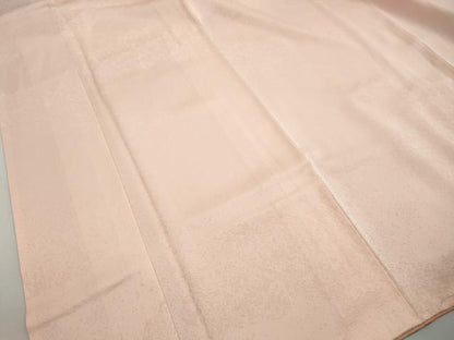 平和屋着物■上質な色無地　霞地紋　洗柿色　正絹　逸品　DABH8726qa