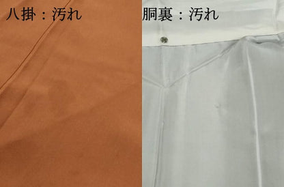 平和屋着物■結城紬　80亀甲　草花文　正絹　逸品　DABH8730qa