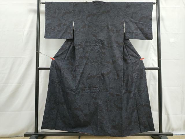 平和屋着物■結城紬　80亀甲　草花文　正絹　逸品　DABH8730qa