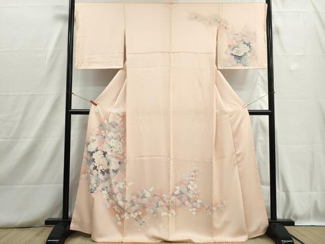 平和屋着物■訪問着　花車文　乱菊　椿　暈し染め　正絹　逸品　DABH8737qa
