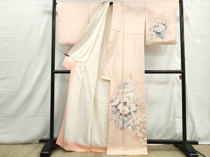 平和屋着物■訪問着　花車文　乱菊　椿　暈し染め　正絹　逸品　DABH8737qa