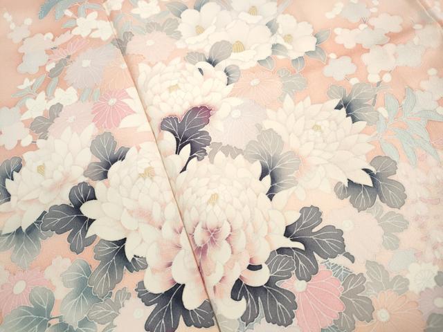 平和屋着物■訪問着　花車文　乱菊　椿　暈し染め　正絹　逸品　DABH8737qa