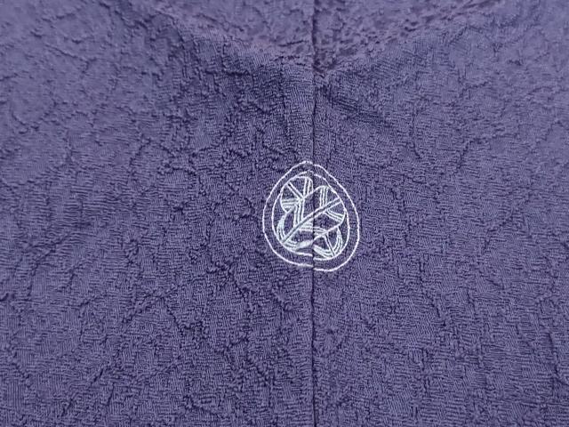 平和屋着物■上質な色無地　霞地紋　鳩羽色　正絹　逸品　DABH8740qa