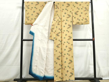 平和屋着物■上質な小紋　手描き　人物文　童　正絹　逸品　DABH8744qa