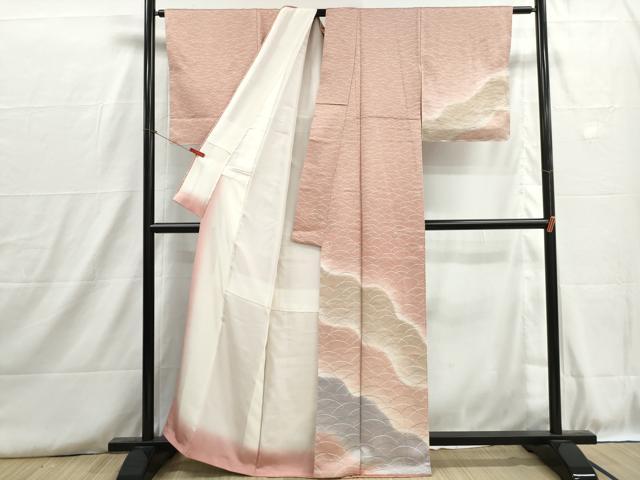 平和屋着物■訪問着　道長芝文　暈し染め　正絹　逸品　DABH8746qa