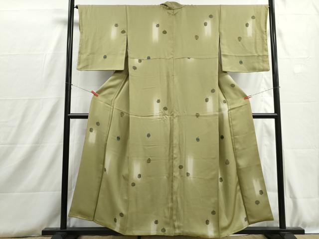 平和屋着物■上質な小紋　仕覆花文　暈し染め　正絹　逸品　DABH8753qa
