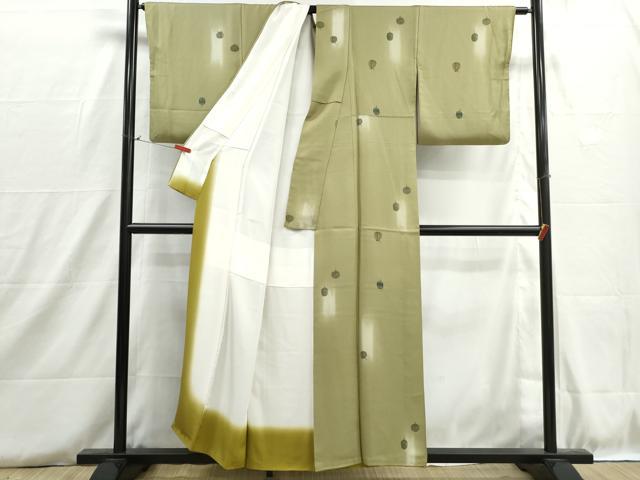 平和屋着物■上質な小紋　仕覆花文　暈し染め　正絹　逸品　DABH8753qa