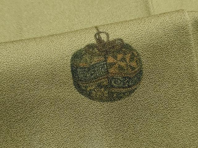 平和屋着物■上質な小紋　仕覆花文　暈し染め　正絹　逸品　DABH8753qa