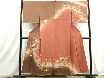 平和屋着物■訪問着　雪輪花文　暈し染め　金彩　ますいわ屋扱い　正絹　逸品　DABH8754qa
