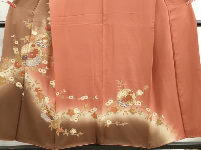 平和屋着物■訪問着　雪輪花文　暈し染め　金彩　ますいわ屋扱い　正絹　逸品　DABH8754qa