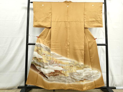 平和屋着物■豪華色留袖　人物風景文　暈し染め　金彩　正絹　逸品　DABH8757qa