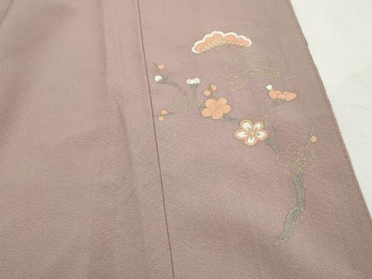 平和屋着物■豪華色留袖　雪芝飛鶴花文　暈し染め　金彩　正絹　逸品　DABH8761qa
