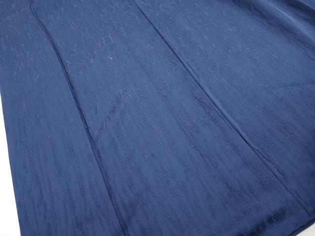 平和屋着物■上質な色無地　霞地紋　紺色　正絹　逸品　DABH8762qa