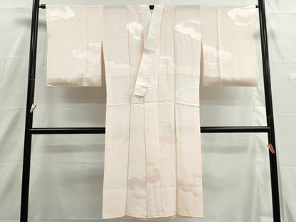 平和屋着物■長襦袢　無双仕立て　重ね雲地紋　暈し染め　正絹　逸品　DABH8763qa
