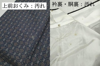平和屋着物■上質な紬　抽象文　正絹　逸品　DABH8770qa