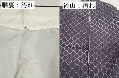 平和屋着物■上質な小紋　紬地　網目文　暈し染め　正絹　逸品　DABH8771qa
