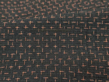 平和屋着物■上質な紬　絣文様　黒地　正絹　逸品　DABH8775qa