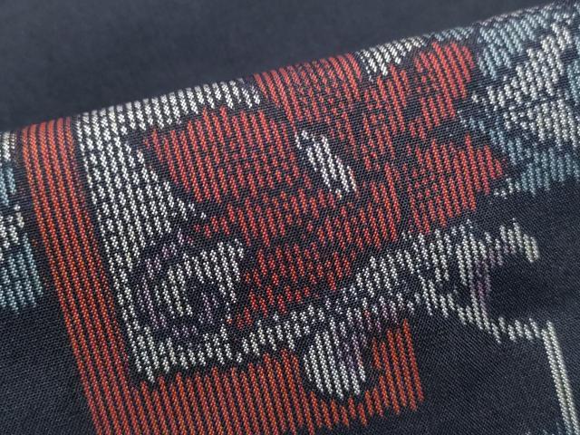 平和屋着物■上質な紬　重ね色紙花文　正絹　逸品　DABH8776qa