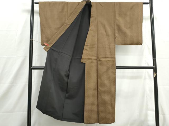 平和屋着物■男性　小紋　抽象丸文　正絹　逸品　DABH8783qa