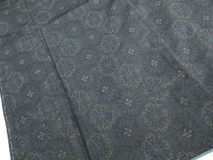 平和屋着物■上質な紬　亀甲花文　正絹　逸品　DABH8784cd